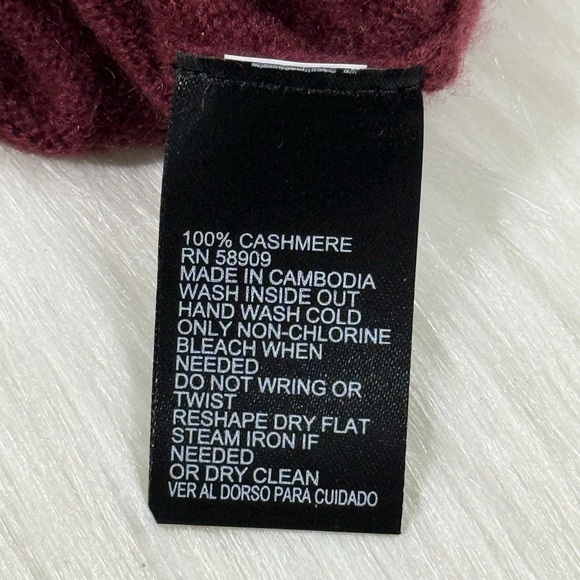 Antonio Melani Size Large Zinfandel Lisa Puff Sleeve Cashmere Pullover Sweater - Picture 10 of 11